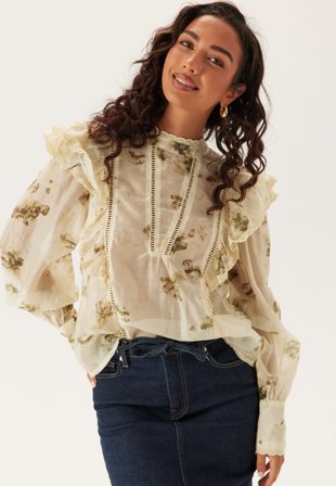 VILA-Viremo L/S FRILL TOP FRILL TOP-34