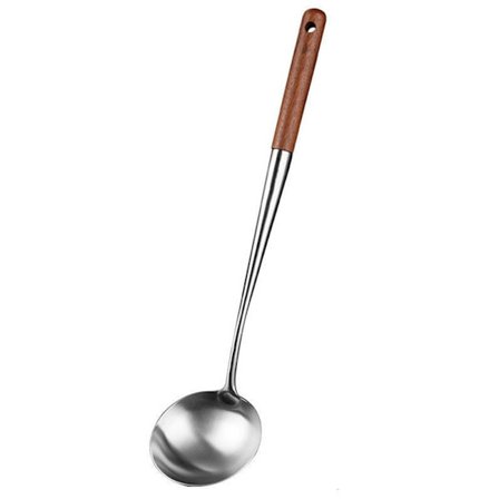Köksredskap i stål, köksredskap, stekspade, skimmer, sked, slev, wokpanna