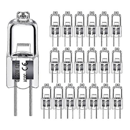 40 kpl G4 12V 20W Halogeenilamppu G4 12V Hehkulamppu Sisäänrakennetut helmet Kristallilamppu Halogeenilamppu 20W 12V Halogeenilamput [BR]