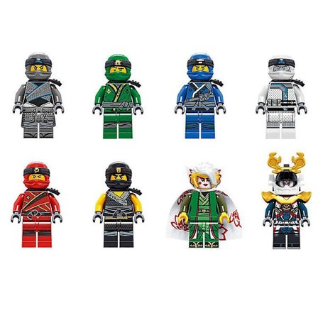8pcs Ninja Ninja Series Niya Lloyd Warrior X Puzzle Assembled Building Block Minifigure Toy