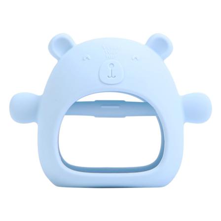 Blå Silikon Baby Leksak, För Spädbarn 3 Månader+, Anti-drop Si