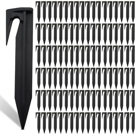 Pakke med 200 Perimeter Wire Fastgørelsespløkke, Robotplæneklipper Wire Peg, Robotplæneklipper Tilbehør, Robotplæneklipper Krog, Grænsetråd...