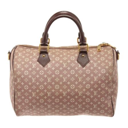 Louis Vuitton Vintage Pre-owned Louis Vuitton Pink Ivory Canvas Leather Mini Lin Speedy 30 Bandoulie Satchel Väska brun, Dam Vintage Väskor, Dam, 
