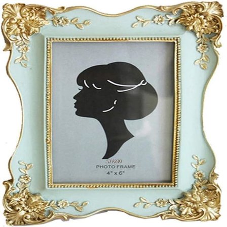 Vintage fotoramme 4x6 antik smuk fotoramme grøn u