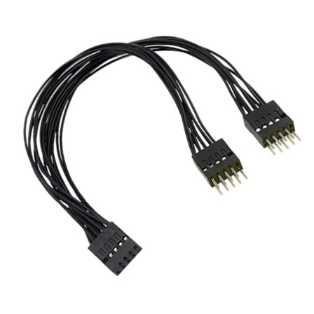 Hovedkort Splitter Kabel Bryter Adapter For PC Strøm Resetting Skjøteledning 9Pin Hunn Til 2 Port Hann Bryter