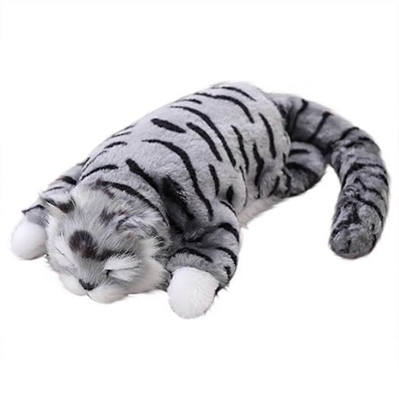 Elektrisk 30cm Sjov Simulation Elektrisk Rulle Plys Dyr Katte Legetøj Børn GY (LGL)