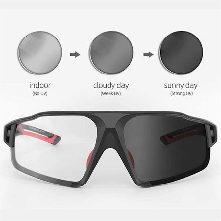 ROCKBROS Fotokromatiske Sykkelbriller Herre Sport Solbriller Terrengsykkel Landeveissykkel Briller