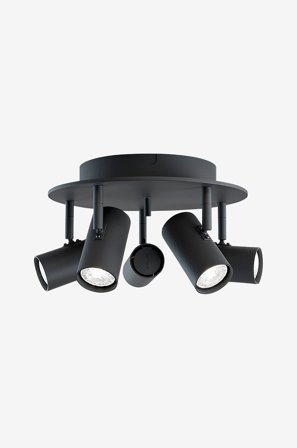Belid - 5-spot Tyson - Sort - Spotlights - Fra Homeroom