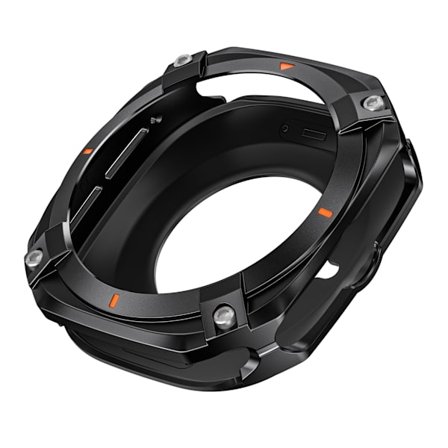 Cyber Hollow Beskyttelsesetui kompatibelt med Samsung Ultra og Samsung Galaxy Watch7 med robust sinklegering og PC-materiale Svart