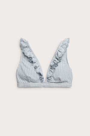 Newbie | Ruudullinen bikiniyläosa, Newbie Woman Sininen XL | Sininen