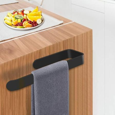 Pyyhepidike ilman porausta, kylpyhuoneen keitti n wc-pyyhepidike patentoitu liima + itseliimautuva, musta pyyhepidike itseliimautuva kylpypyyhepidike