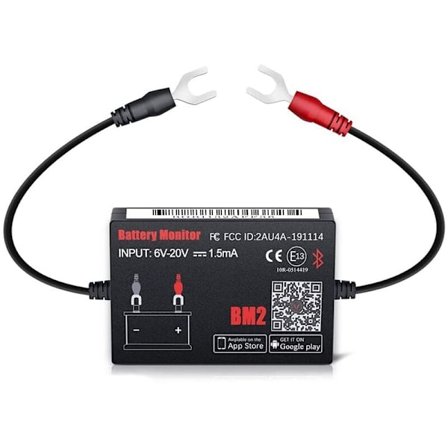 BM2 12V Bluetooth Batterimonitor Bilbatterianalysator Test Batteridiagnostikverktøy for Android IOS