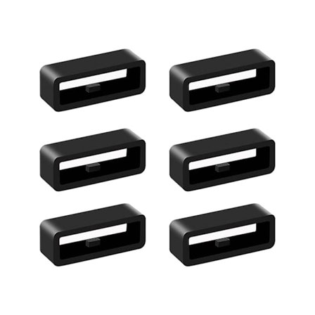 (6 kpl) Vaihtoturvasormuspidike 18 mm:n rannekkeille