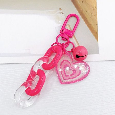 Muoti Hartsi-sydänriipus avaimenperä, jossa kello Naisten värikäs L