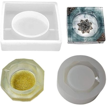 Silikon Askebæger Harpiksform Terrasse Rund Kvadratisk Formet