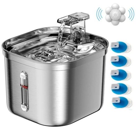 Rustfritt stål Katt fontene Med vannmerke automatisk katter vann dispenser