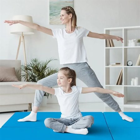 Vikbar träningsmatta 180 cm – gymnastikmatta för yoga, pilates och gym