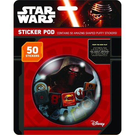 Star Wars papper puffiga klistermärken (paket med 50) En storlek röd/svart