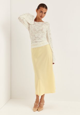 YAS - Yaspella High Waist Midi Skirt - Anise Flower