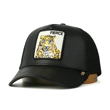 Black Panther Mesh Keps Baseball Keps Trucker Cap Svart Läder