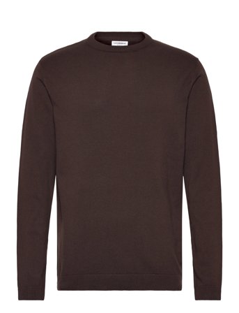 Lindbergh O Neck Recycled Yarn Knit - Brown - XL