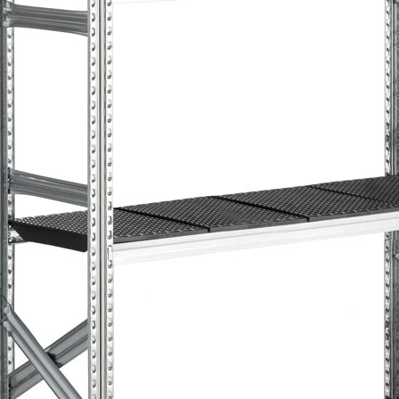 Hyllplan till hyllställ, plast, 1200x400 mm, svart