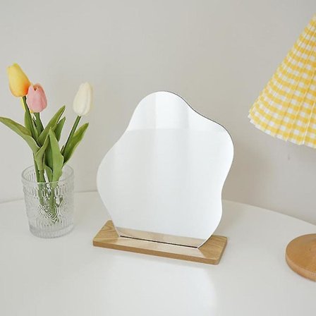 Makeup Spejl Uregelmæssig Stjerneform Akryl Træbase