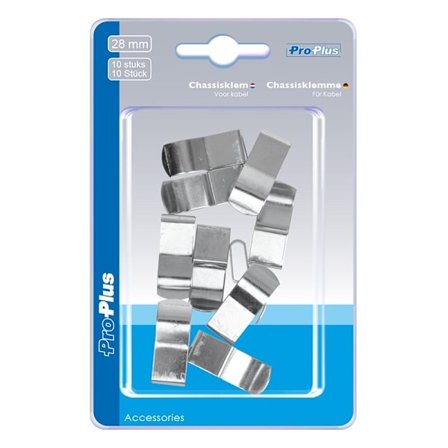 Chassiklämma 28mm för kabel 10 stycken i blister