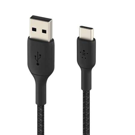 USB-kabel till USB-C - Belkin - 1m - 18W - Flätad nylon - Laddning och synkronisering