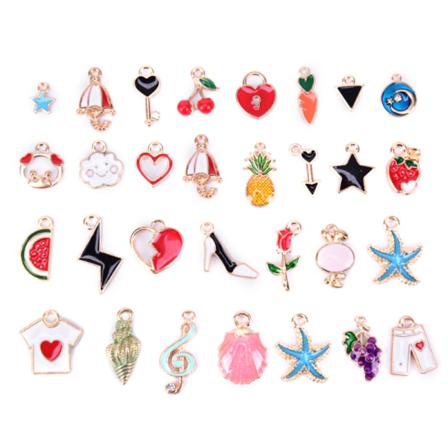 30st / Parti Emaljlegering Blandade Charms Hängsmycken Diy Craft M