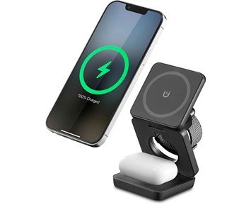 ON WCR 200 - Wireless Charger Stand 3in1 - Hopfällbar 3-i-1 trådlös laddare