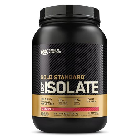 Optimum Nutrition Gold Standard 100% Isolate Strawberry 930 g, Sport & Velvære, Protein & Energi, Proteinpulver