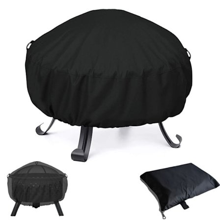 85x40cm Vanntett Rund BBQ Bålpannedeksel, Vindtett, Rivfast