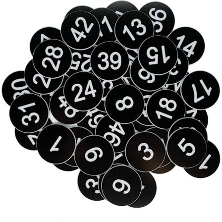 Plastik Numre Tags Graverede Nummererede Tags ID Tags Nøgle Tags Uden Hul (1-50)