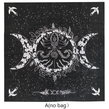 Altar Tarotduk Trippelgudinna Månfaser Astrologi Tarotkort Spådomsduk Special Duk Sammet 19"×19" A
