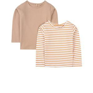 A Happy Brand 2-Pack Yellow T-shirt 134/140 cm - Tops - 134/140 cm - Beige