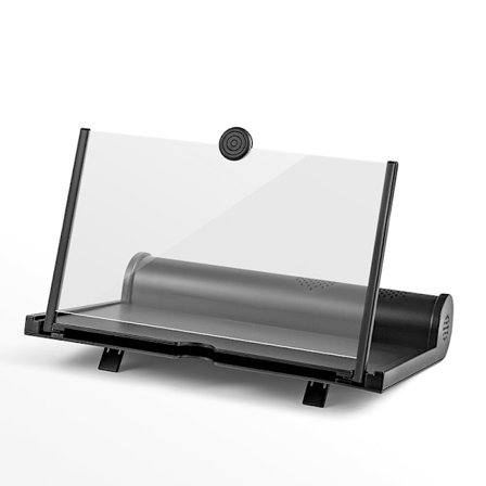 12-tommer Ultra HD Skærmforstørrelsesglas, Videoskærmforstørrelsesglas til Mobiltelefonskærm med Bluetooth-højttaler
