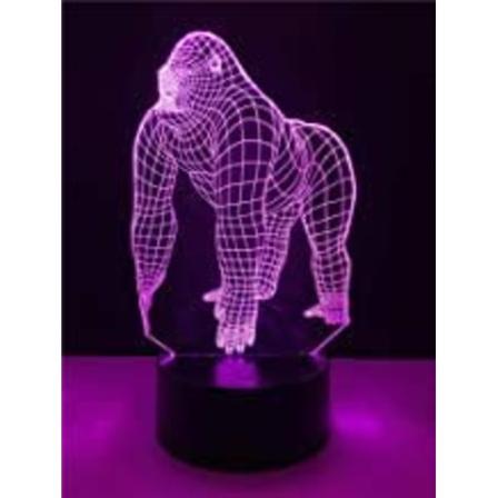 Berøringsstyring, Orangutang Gorilla Chimpanse, Soveværelseslampe Led Natlys 3D Lampe Aktivt Dyr Orangutang Gorilla Chimpanse 3D USB Le