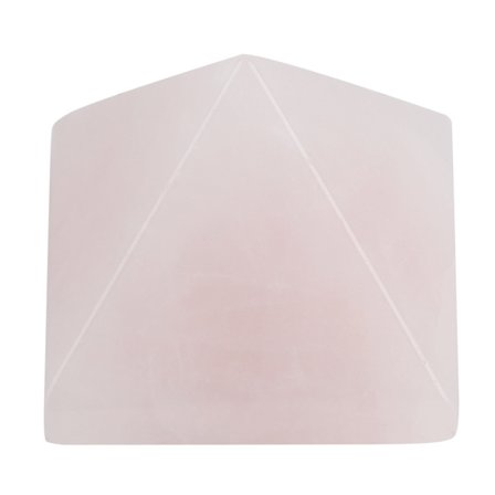 Naturlig krystall egyptisk pyramide klar stein hjemmekontor dekorasjon helbredende gaver (rosa)