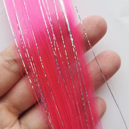 Clip in värilliset hiuspidennykset sekoitettu hopea tinsels synteettinen 2 in 1 Rainbow Hairpiece Juhlien kohokohdat naisten tytöille