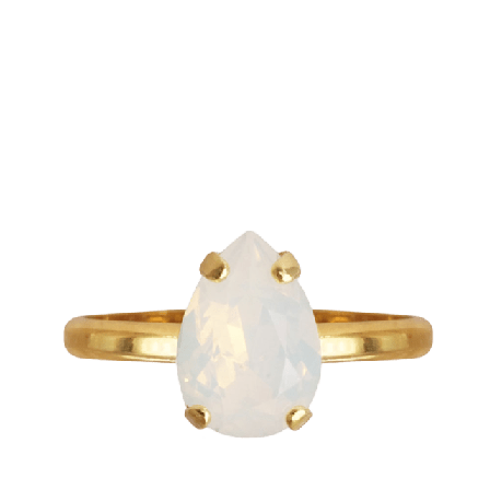 Caroline Svedbom Petite Drop Ring White Opal Ringar Dam Guld ONESIZE