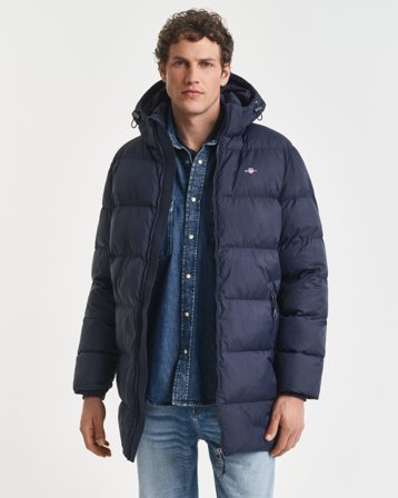 GANT Herren Mittellange Active Cloud Jacke (L) Marineblau