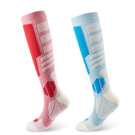 Merinoull Skidstrumpor för Herr Dam, 2 Par Skidstrumpor för Herr Dam, Knähöga Termiska Strumpor med Full Dämpning