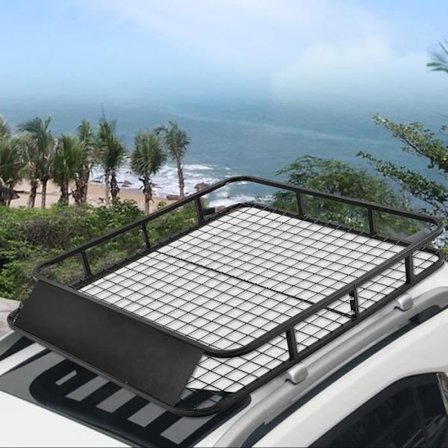 COSTWAY biltakräcke i metall 122,5x102CM med luftriktare Kapacitet 75 KG Svart Biltillbehör