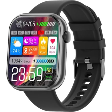 Älykäs miesten ja naisten urheilukello puhelutoiminnolla, 1,85 tuuman urheilukello naisille, yli 140 urheilutilaa