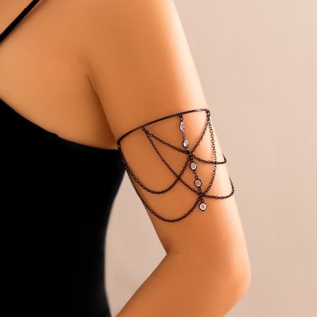 Metalkæde imiteret perlearmbånd 8 8