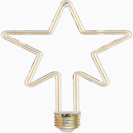 4W E27 Kreatiiviset LED-lamput Koristeellinen tähtikuvioinen hehkulanka lämmin valkoinen 2700k AC 220v 360 valonhajonta kulma