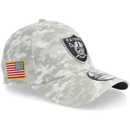 New Era - NFL Camo fitted Casquette - Las Vegas Raiders 39THIRTY NFL Salute To Service Camo Flexfit @ Hatstore
