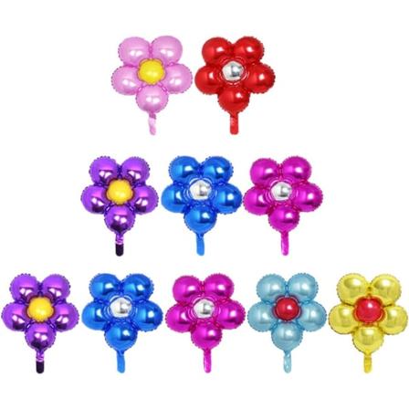 10 stk. Ballonger Aluminium Farger Happy Supplies Solsikke Dag Ferie Blomster Fem Tilfeldig Valentinsform Dekor Stor Blomst