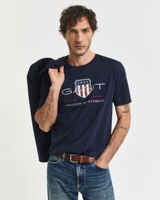 GANT - Archive Shield t-skjorte til herre evening blue